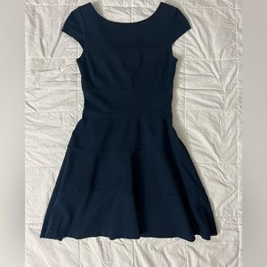 Navy Banana Republic Cap Sleeve Dress